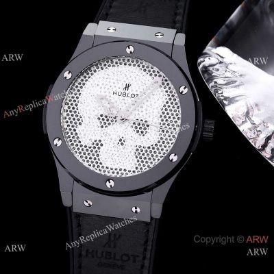 Wholesale Copy Hublot Classic Fusion Skull 42mm Watches All Black Case